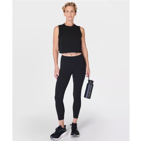 Sweaty Betty Power 7/8 High Waist Black Leggings Gym Sculpting Pockets Small - Picture 1 of 10
